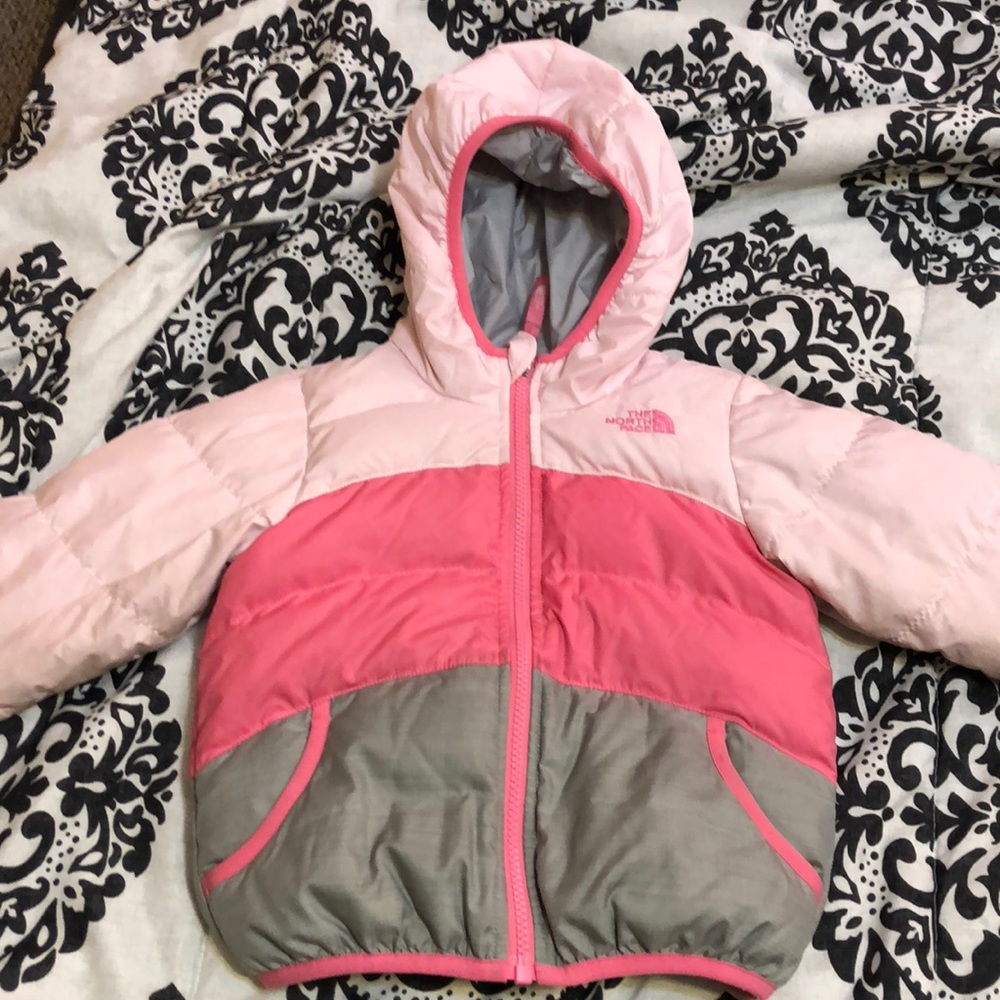 Pink and Grey North Face